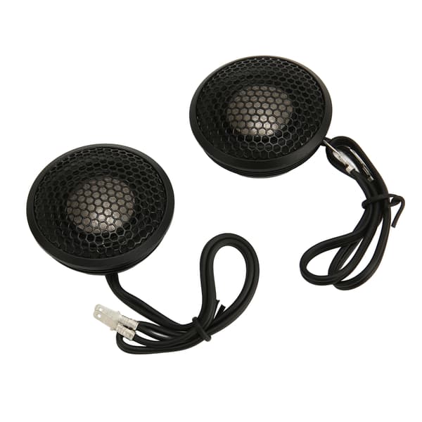 2 st. Bilhögtalare Diskant Hifi Svart Kompakt Struktur 150W Dome Tweeter med Bas för Alla Bilaudiosystem