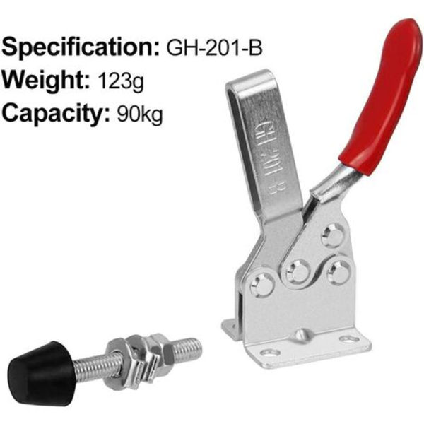 GH-201-B - Set , jossa 4 pystysuoraa kiristyskytkintä vaakasuoralla pohjalla - Kantavuus 90 kg