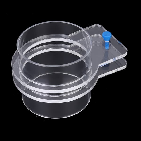 Transparent Akryl Justerbar Akvarium Fiskefoder Holdbar Foderring 100mm
