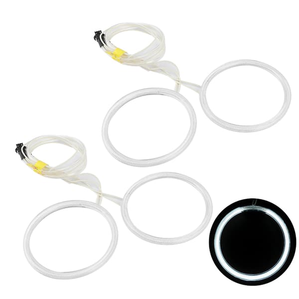 4 stk. bil hvite engleøyne frontlykter LED Halo-ringer 106 mm/4,2 tommer montering passer til E46