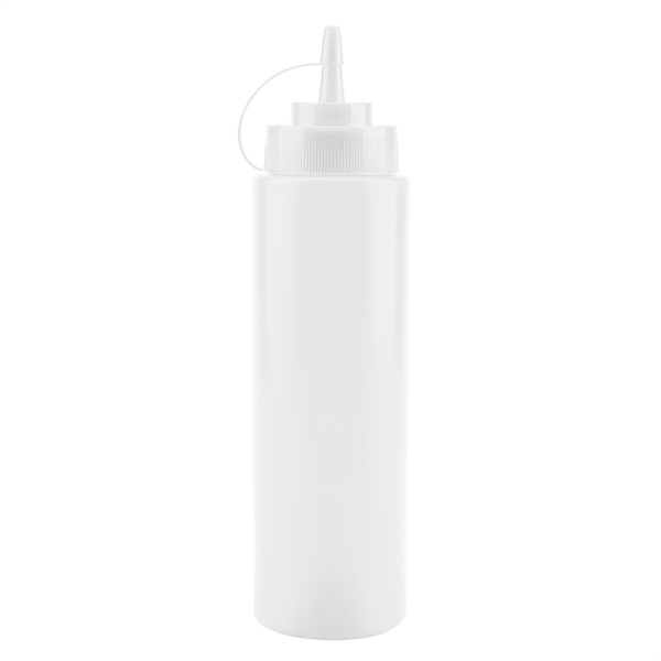 720 ml 10-delt plastik krydderidispenser til olivenolie, fløde, eddike, hvid