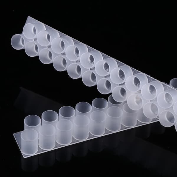 6 stk. Plast Dronningbie Dobbel Celle Bar Strip Sett Base med 63 Dronningcellekopper for Birøkt