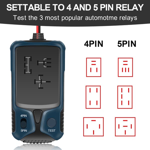 12V Bilbatteri Relæ Tester Elektronisk LED Indikator