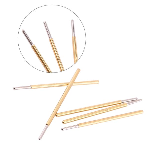 Fjærtestprober for PCB-testing - 100 stk, 0,68 mm diameter, 16 mm lengde, stift med rund hode (P50-J1)