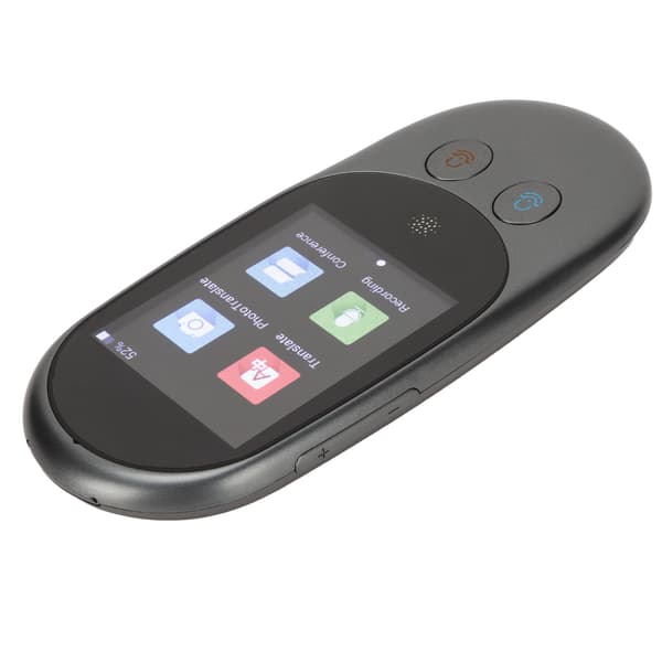 Bærbar Intelligent Stemmeoversætter 2,4 Tommer Touchscreen Real Time Tovejs Oversættelse Grå