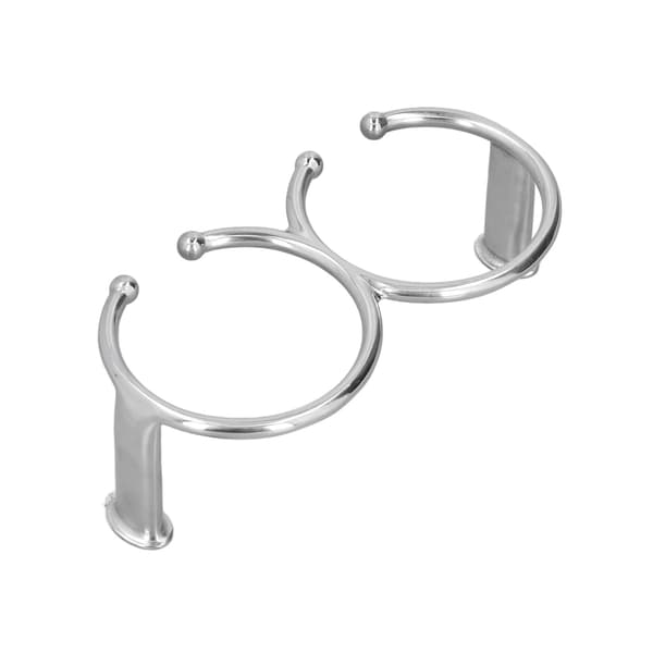Dobbelt åben ring kopholder 316 rustfrit stål universal til bådspil bord sofa biler
