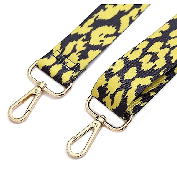 Justerbar rem E grå leopard guldkrok