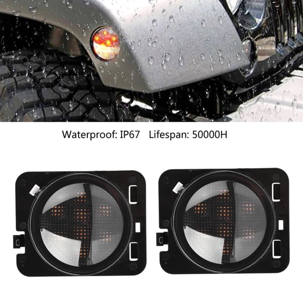 LED Side Marker Blinklys til Jeep Wrangler JK 2007 2015