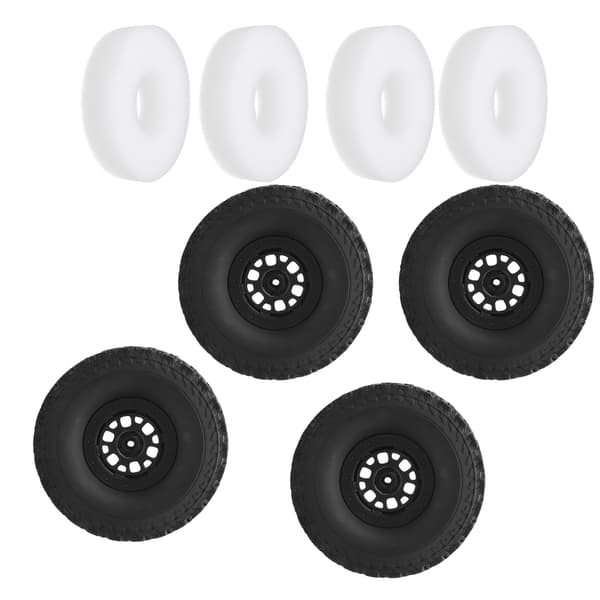 Plastgummidäck Hjulnav Svamp Set RC Biltillbehör Passar för WPL C14 / C14K / C24