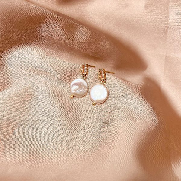 Ørering Perle Irregular Girls&#39; Modesmykker Ac3615 A101