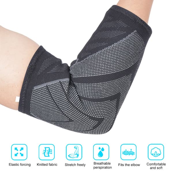 Unisex Armbåge Skydd i Nylon Stickad Andningsbar Elastisk Fitness Skyddsutrustning