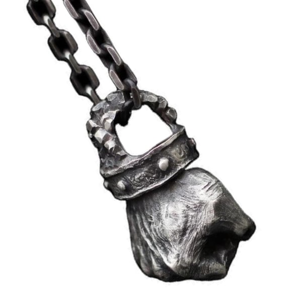 Hänge Halsband Fist Vintage Legering Gothic Kraftfullt Fist Hänge Halsband för unisex Antique Gold