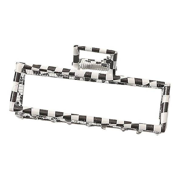 Ruudullinen hiusklipsi Liukumaton Zebra Hollow Out Hair Claw Geometry Leoy Barrette B5