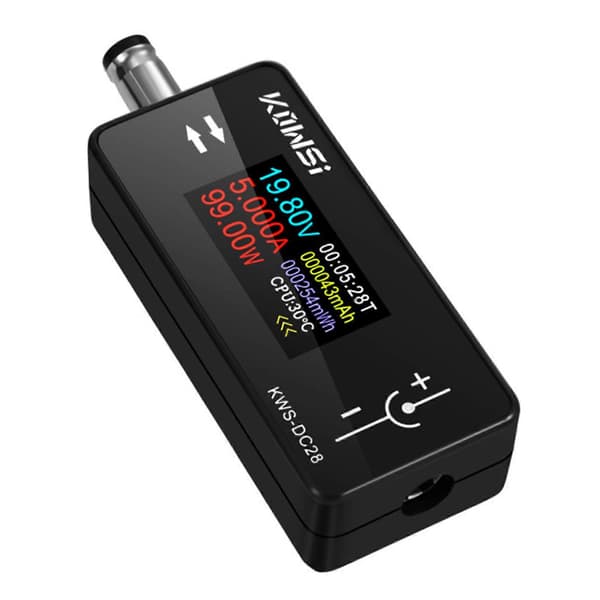 DC Tester 4-30V 0-12A LCD Display Spændingsstrømstester til måling af spænding og strøm Black