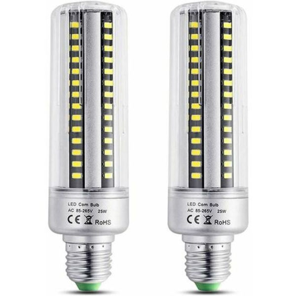 E27 25W LED-lampa varmvit 3000K, 2500LM Hög ljusstyrka, halogenekvivalent 200W glödlampa, ej dimbar, E27 L