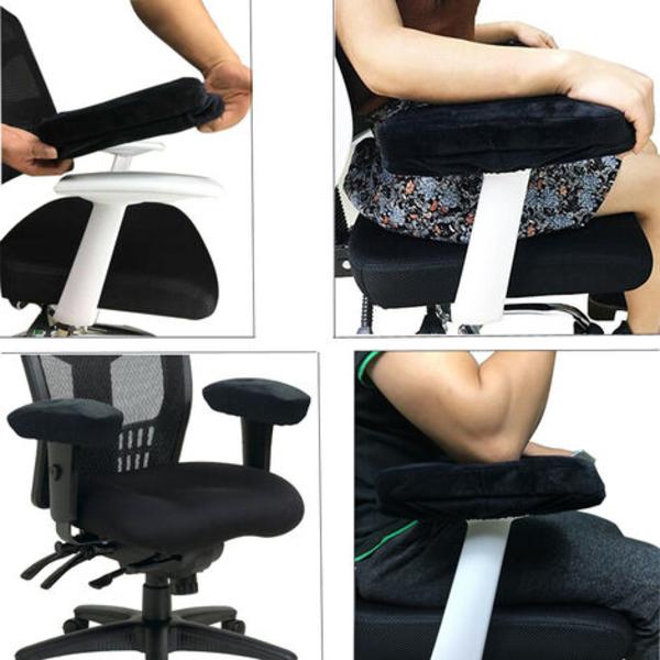 2 STK Ergonomisk Stol Armlæn Pude Albue Pad Dekompression Kontorstol Gaming Stol Armlæn Med Memory Foam Armlæn,