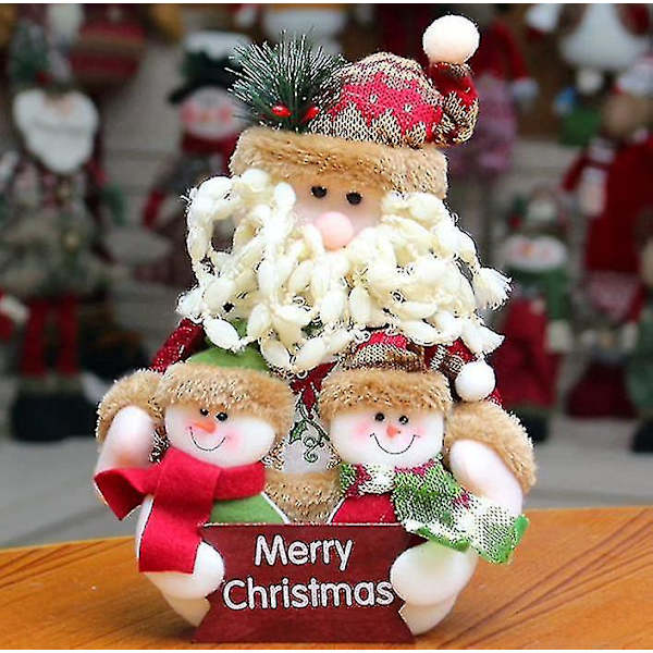 jul äldre familj porträtt docka för hem ornament