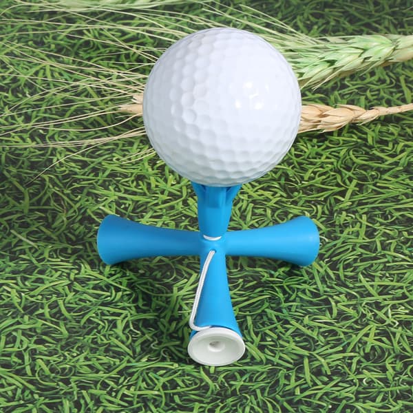 Justerbar Teleskopisk Golftee med Bold, Blå