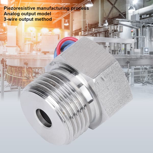 G1/2 Flat Film Trykksensor 0-100Bar 5V DC Analog 3-Ledning
