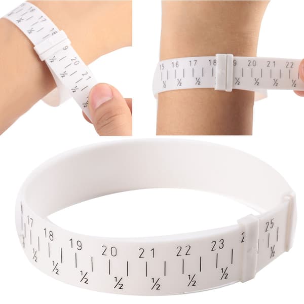 Plastarmbånd Størrelsesmåler Smykker Håndledd Måleverktøy 15cm til 25cm