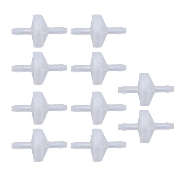 10 st PP Plast Ozonsäker Membran Backventil 3mm Transparent Envägs Vattenstoppventil