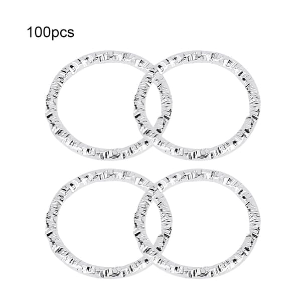 100 st Silver Dreadlock Hårflätningsringar Clips Slingor Dekorationer för Kvinnor Flickor