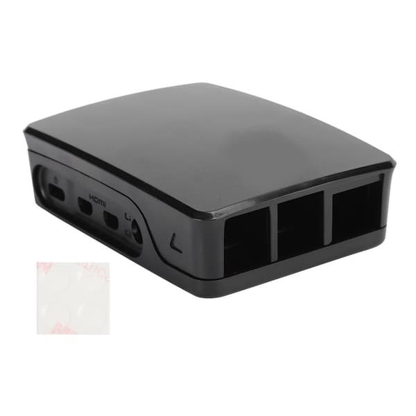 ABS Opbevaringsboks Sort Hvid Kompatibel med Raspberry Pi 4B Beskyttende Skal Sort