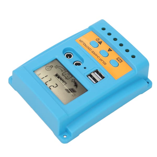 Solcellsladdningsregulator 12V 24V Automatisk Identifiering 2 USB-portar LCD-display Hög Effektivitet för Förseglade Batterier 50A