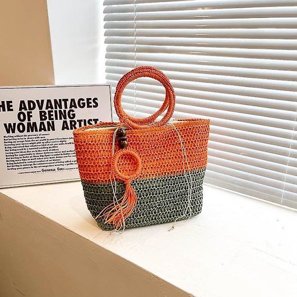 Sommer strandtaske, håndlavet taske Dame håndtaske B36xh23xl12(cm)