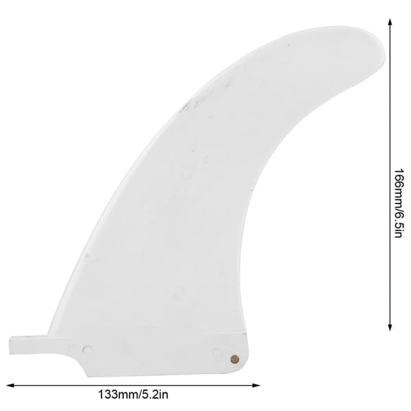 Bærbar Nylon Surfebrett Finne Erstatning 6.5 Tommer Hvit