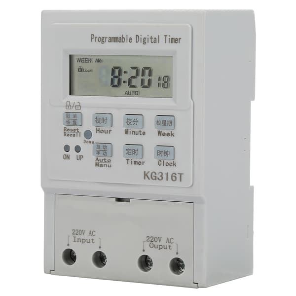 Mini AC 220V 1W 30A Digital Timer Programmerbar Kontroll Timing Bryter
