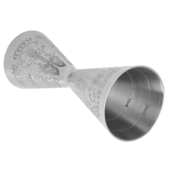 Dobbelt Hoved Cocktail Jigger 30ml 45ml Graveret Rustfrit Stål Bartending Målekop til Hjemmebar
