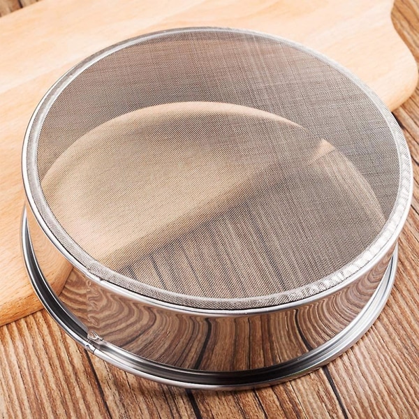 Mjölsikt i rostfritt stål, mesh mjölsil för bakning av mjölsilar Tårtbakning Rund Premium rostfritt köksredskap
