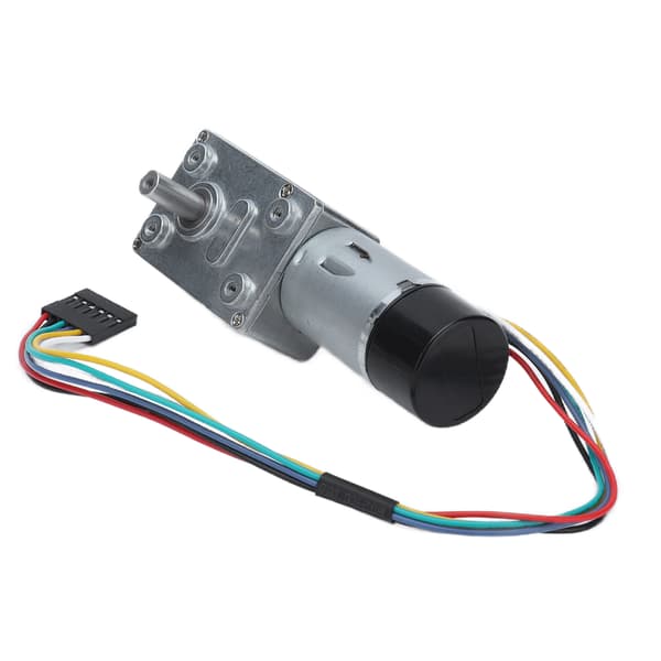 JGY 370 DC Gearmotor med Encoder 14mm Dobbelt Udgangsaksel 24V