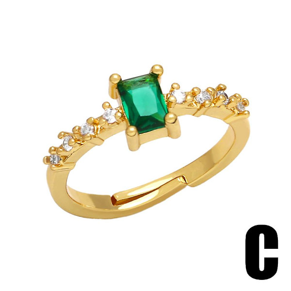 Ring Vintage Zircon Green Fashion smykker Ac9233 A