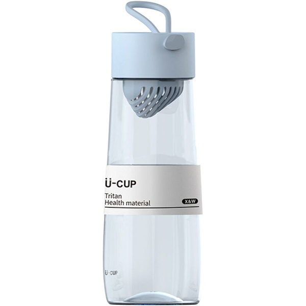500 ml rymdkopp, plast, diskbänk, utomhussporter (ljusblå)—