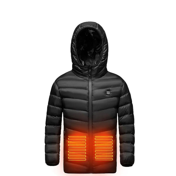 Pojkar Flickor USB Jacka Vintervarm Kappa Black 170cm