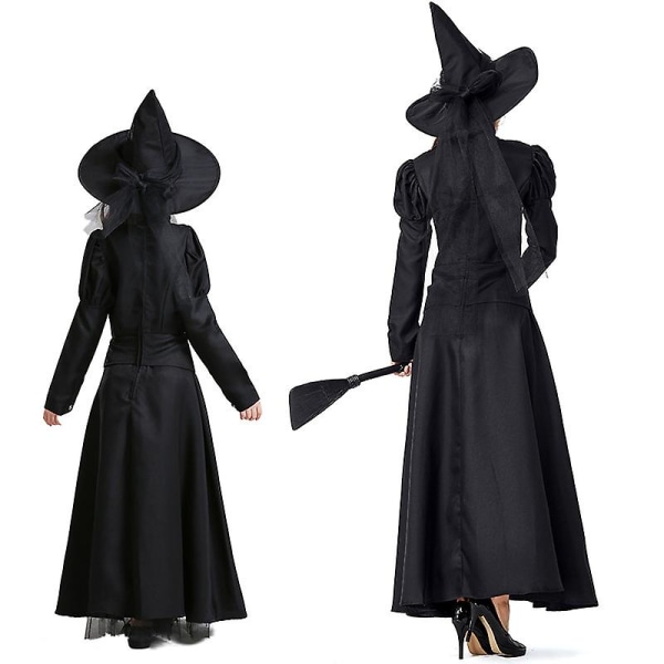 Wizard of Oz -asu, cosplay-noitan musta mekko Adult S