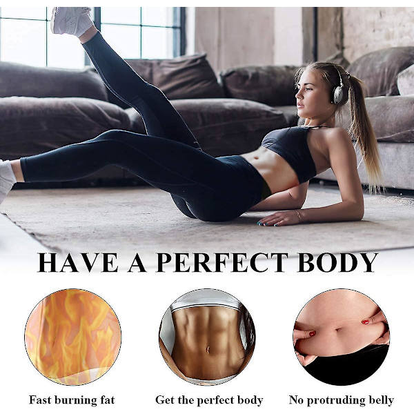 Svettbälte, Svettbälte för män och kvinnor, bukbälte i neopren, bantningsbälte, ryggstöd, viktminskning för fitness , justerbart bantningsbälte