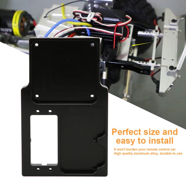 Servo Styringsmotor Montering ESC Montering Tilbehør Passer til RGT EX86100 1/10 Crawler RC Bil Sort