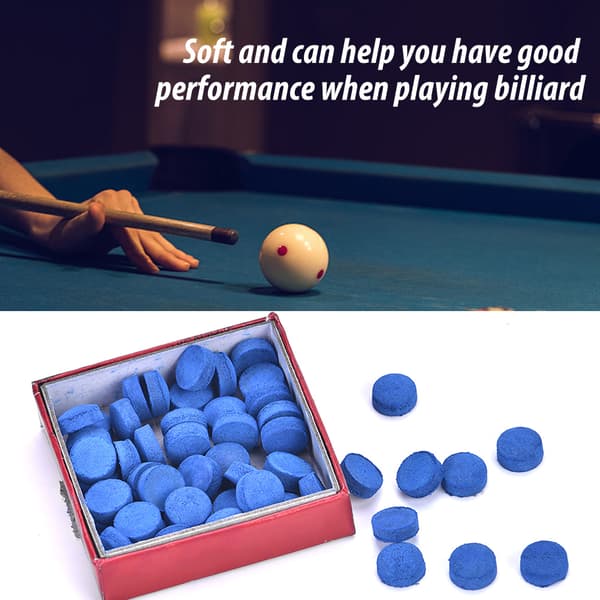 50 Biljard Pool Snooker Kø Stick Erstatningstupper 10mm Sett Boks