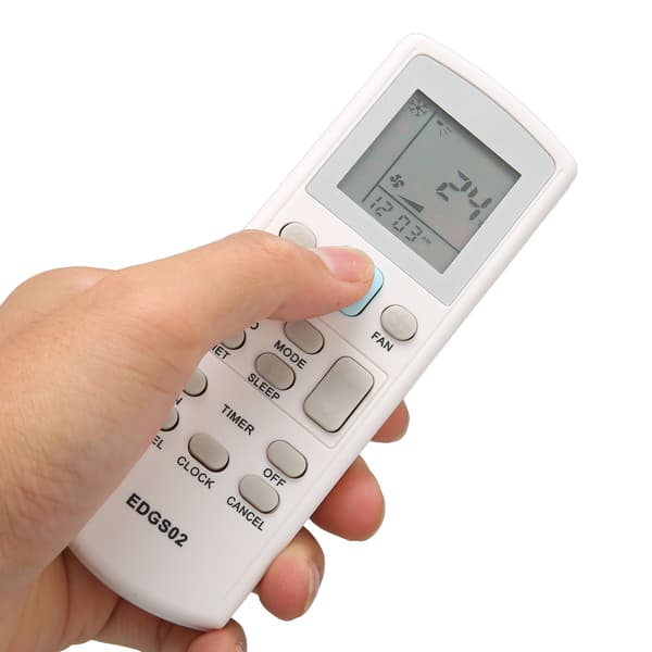 ECGS02 Erstatningsfjernkontroll for klimaanlegg Svarte LED-sensitive knapper Undertekster