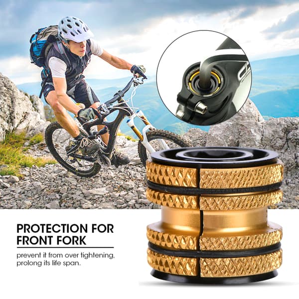 Alloy Cykel Headset Expander Prop til 28.6mm Carbon Gaffel Guld