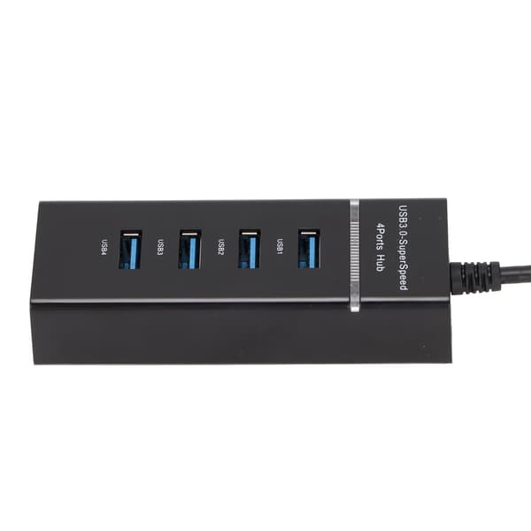 4 Port USB 3.0 Hub Hög Hastighet Kompakt Design Säkert Skydd Adapter