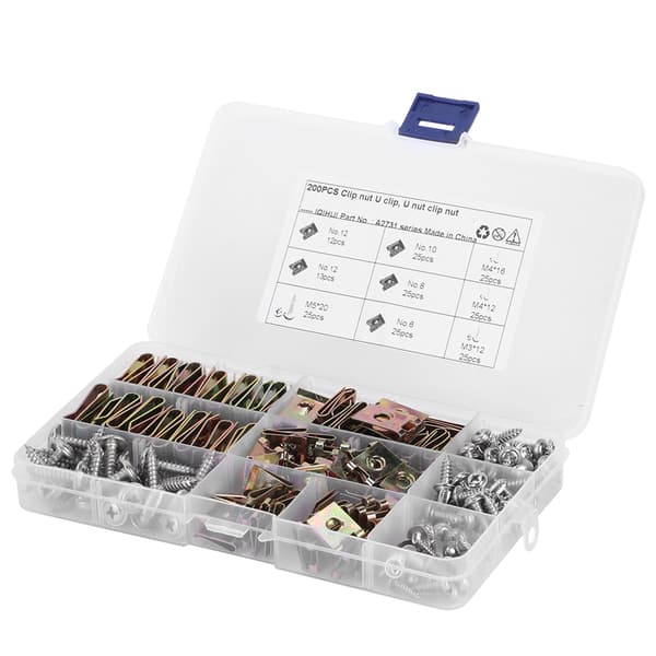 Rostfritt stål U-clips Muttars 6 8 10 12 Sortiment Interiör Trim Fästelement