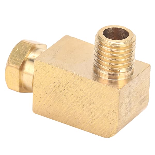 Messing 90 Graders Albue Kompression Rørfitting Konnektor Adapter til Oliesmøringssystem PL608 6mm 0,24 Tommer M8 x 1