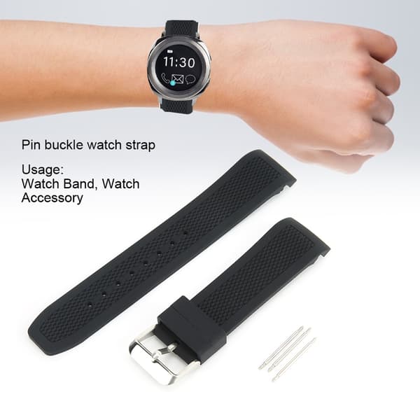 24mm Silikon Klockarmband Spänne Vattentätt Svettresistent Rem