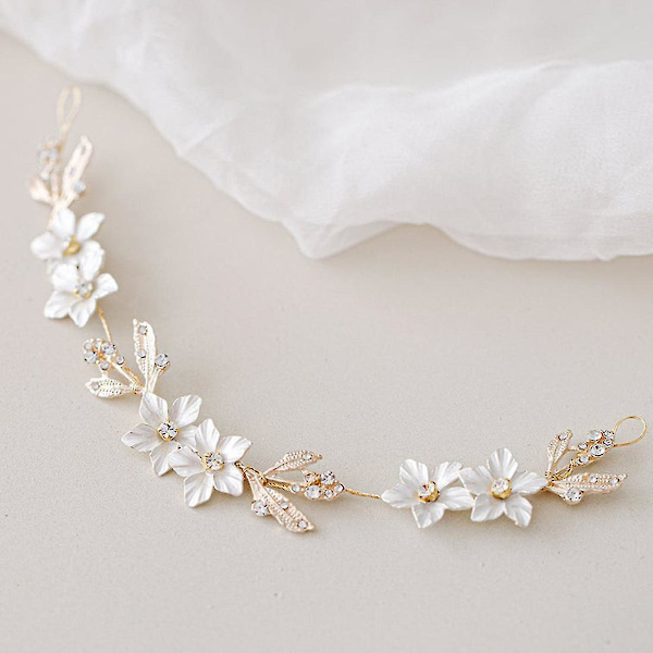 Bride Wedding Hair Vines Morsiusseos Tyylikäs Elegantti Hiuspala Käsintehdyt Hiustarvikkeet Naisille Gold And Silver