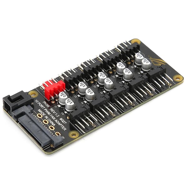 PH35 PWM Fan Hub Desktop PC Controller Adapter 3 Pin 4 Pin Support