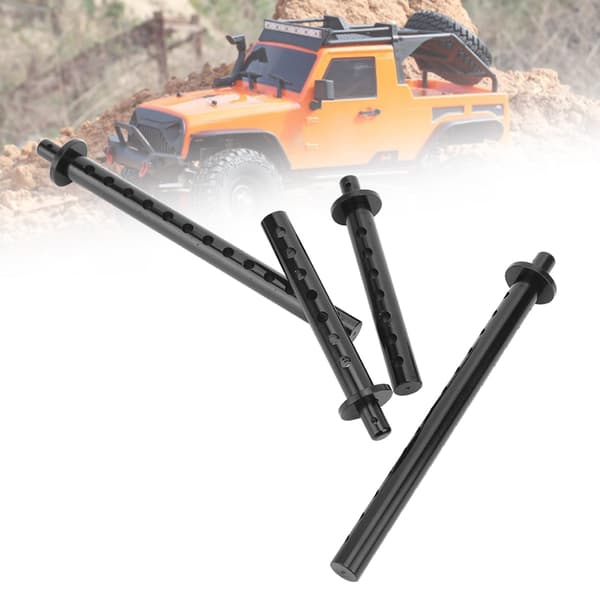4 stk. Forreste og Bageste Bilskalsøjle Reservedele Passer til RGT 1/10 EX86100 RC Bildele Sort R86018BL